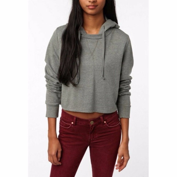 Staring at Stars Tops - Staring At Stars Cropped Roomy Hoodie Sweatshirt S